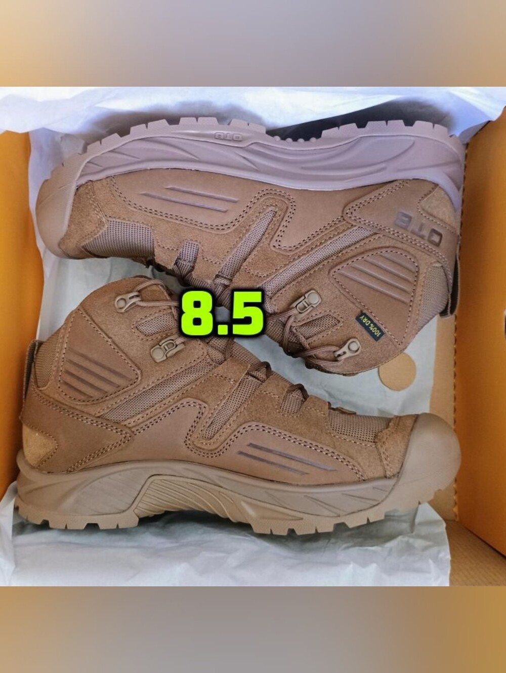 New Men's OTB Waterproof Tactical Boots, Coyote, 8.5